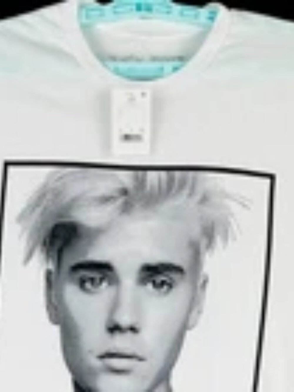 Justin Bieber Graphic T-Shirt Women’s Medium White Cotton Tee NWT Classic Style - Picture 2 of 5